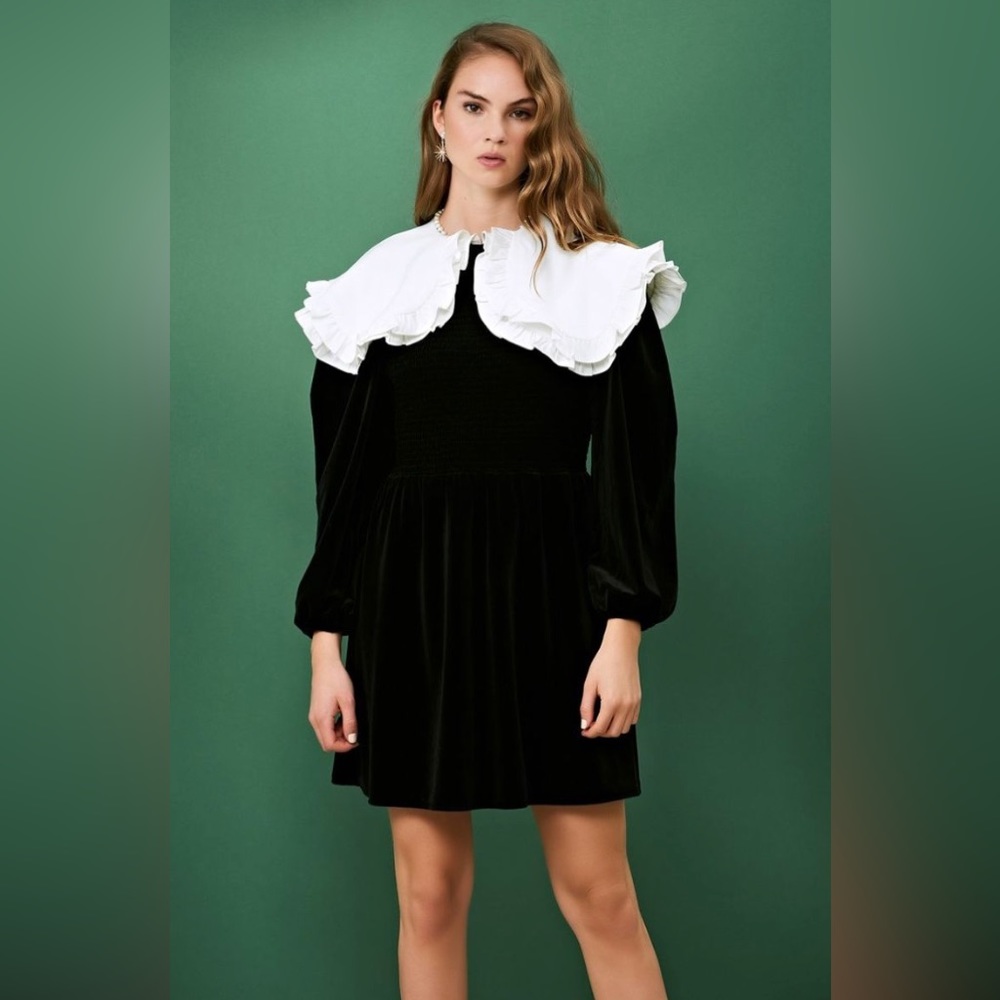 Elegant Black and White Women's Dress